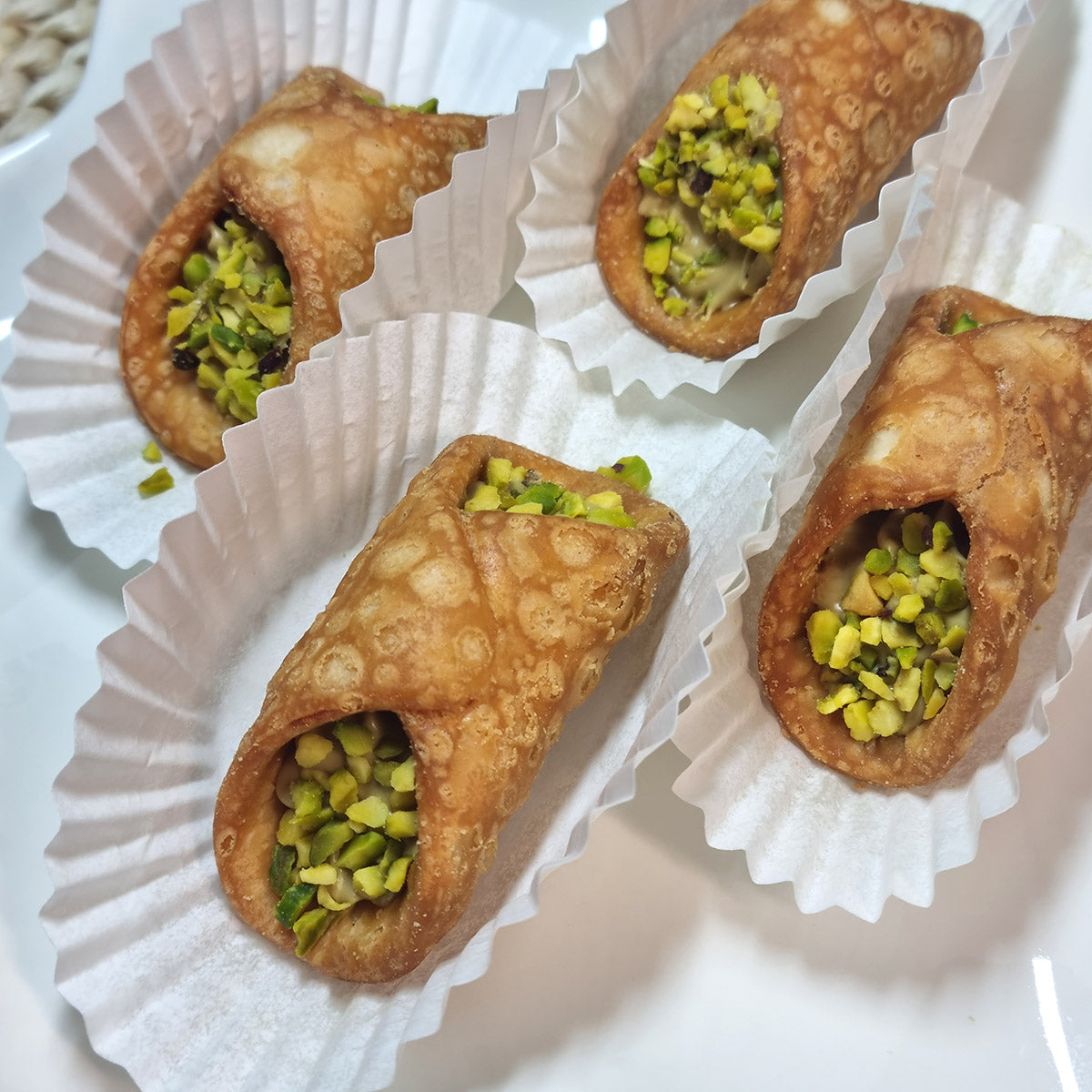 Cannoli artesano de pistacho