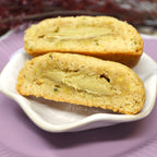 Trío de cookies (pistacho, limón, chips de chocolate) en caja de cartón