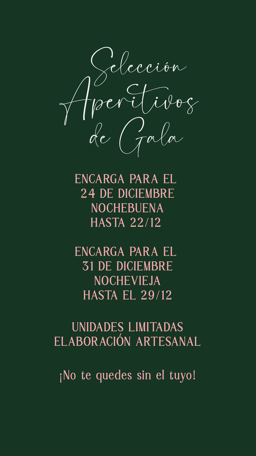 Colección Aperitivos de Gala (Recogida en Pastelería o en León)