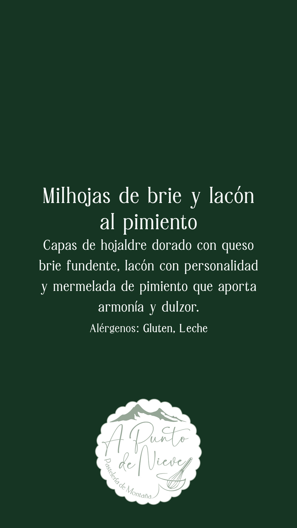 Colección Aperitivos de Gala (Recogida en Pastelería o en León)