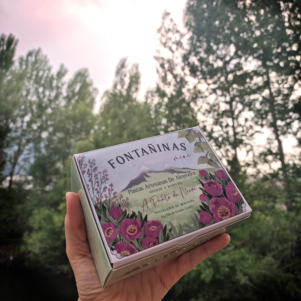 Pastas artesanas Fontañinas Mini en caja de cartón