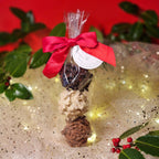 Rocas de almendra tres chocolates en bolsita festiva